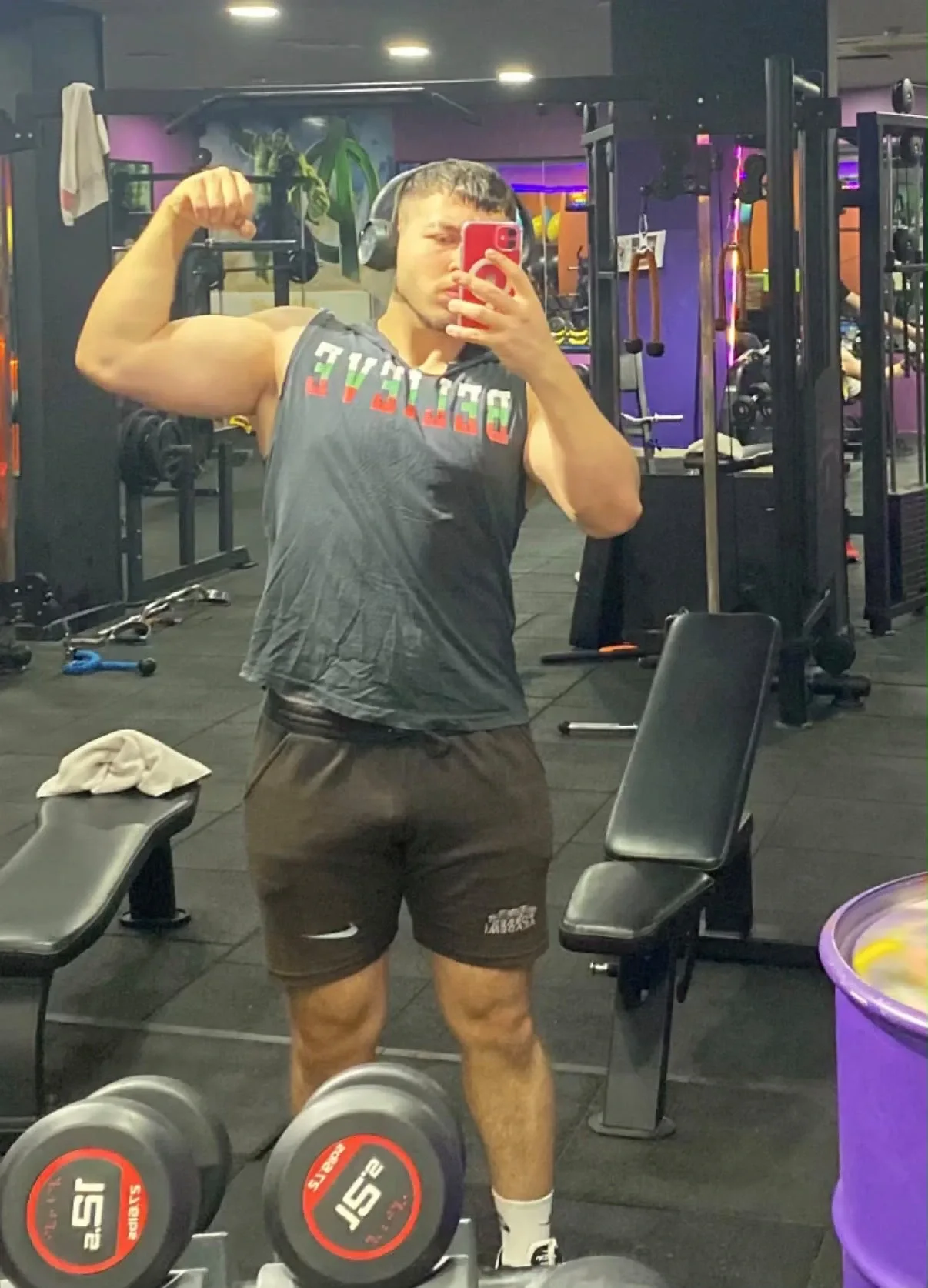 Talha Yasin Uğurlu antrenman sonrası spor salonunda